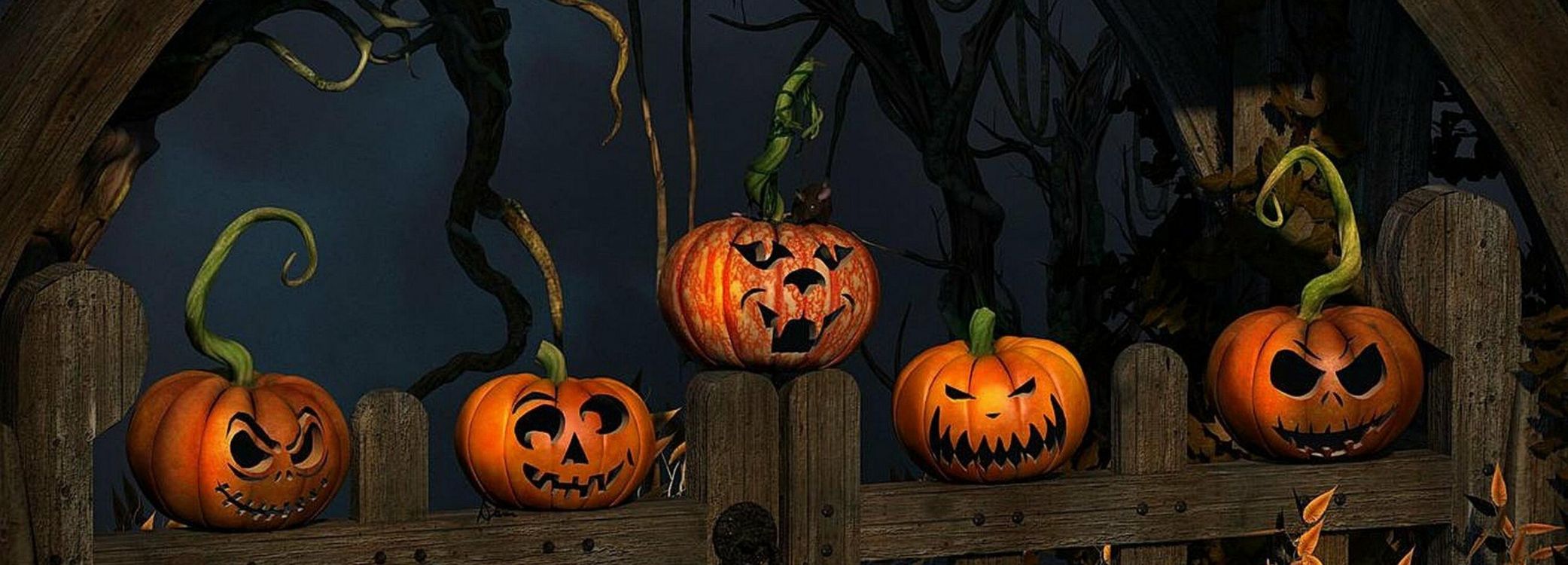 Mimik, Calabaza, Natur, Blatt, Schwarz. Wallpaper in 3000x1080 Resolution