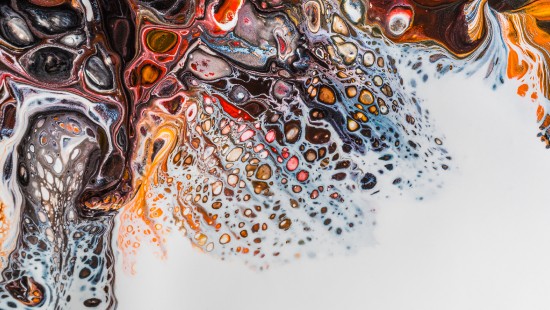 Image orange, painting, abstract art, liquid, Paint