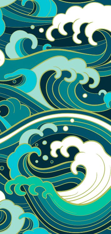 Patrón, Gráficos Vectoriales, Gráficos, Blanco, Verde. Wallpaper in 1420x3000 Resolution