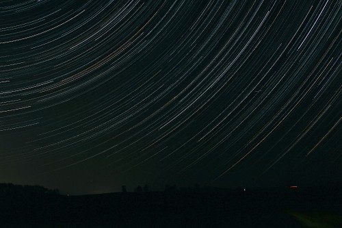 Image time lapse photography of stars during night time