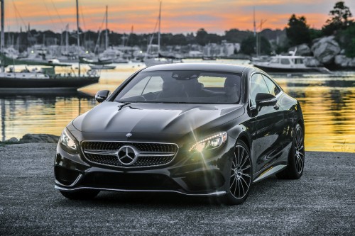 Image black mercedes benz coupe on road during daytime