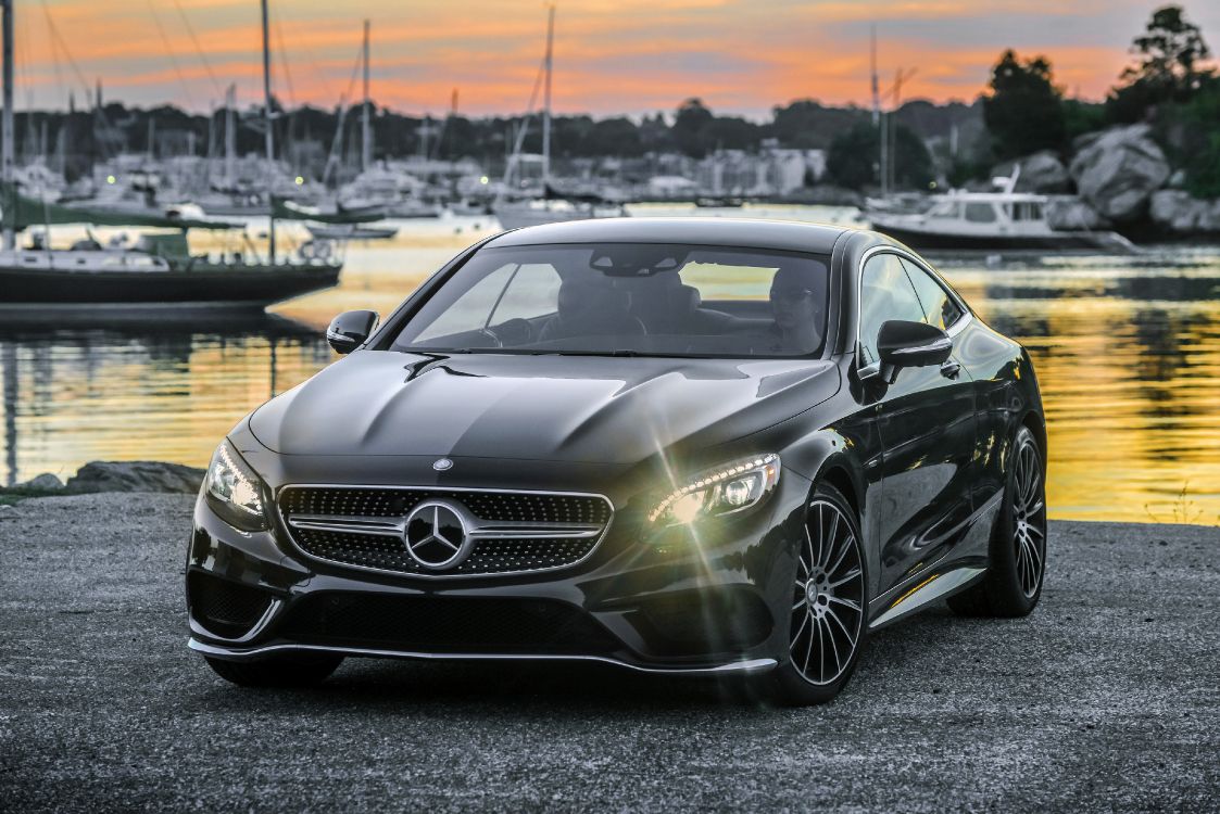 Black Mercedes Benz Coupe on Road During Daytime. Wallpaper in 4096x2734 Resolution