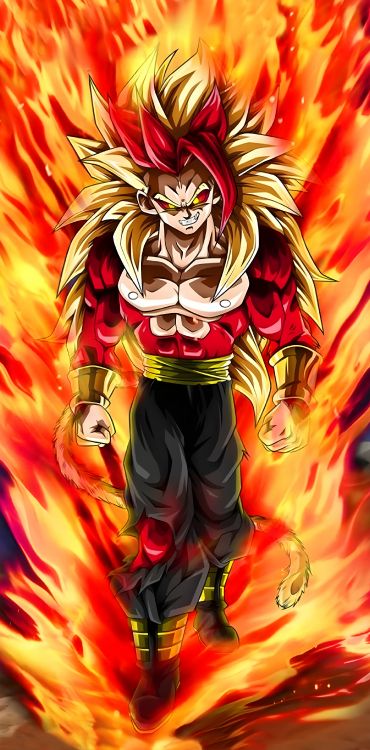 Anime, Goku Super Saiyajin 4, Son-goku, Vegeta, Super Saiyajin. Wallpaper in 2532x5120 Resolution