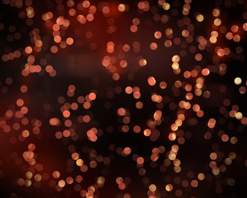 Image orange and white bokeh lights