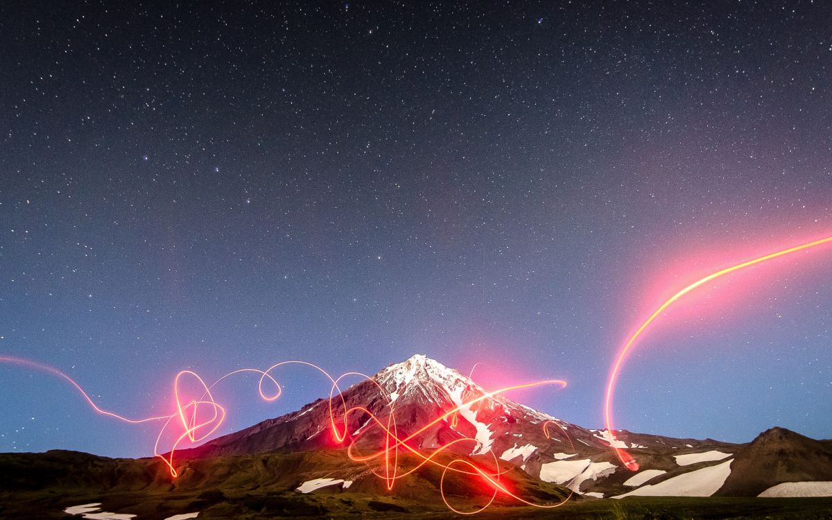 Photographie en Accéléré D'étoiles Dans le Ciel. Wallpaper in 2560x1600 Resolution