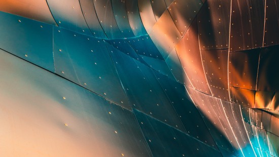 Image blue and white glass surface
