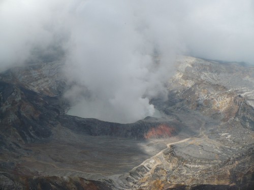 Image gray and brown mountain with white clouds