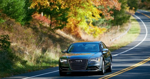 Image black audi a 4 on road during daytime