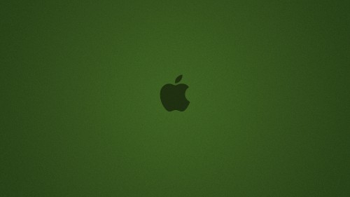 Image apple logo on green surface