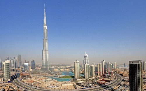 Image city skyline under blue sky during daytime