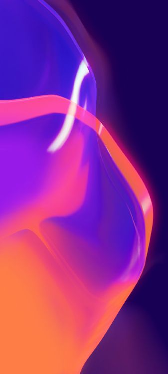 Neon, Welle, Waves, Orange, Natur. Wallpaper in 1080x2400 Resolution