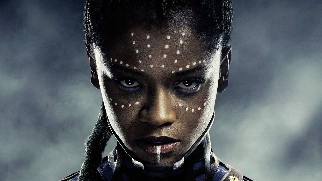 Letitia Wright, Chadwick Boseman, Pantera Negra, Shuri, Superhéroe. Wallpaper in 5120x2880 Resolution