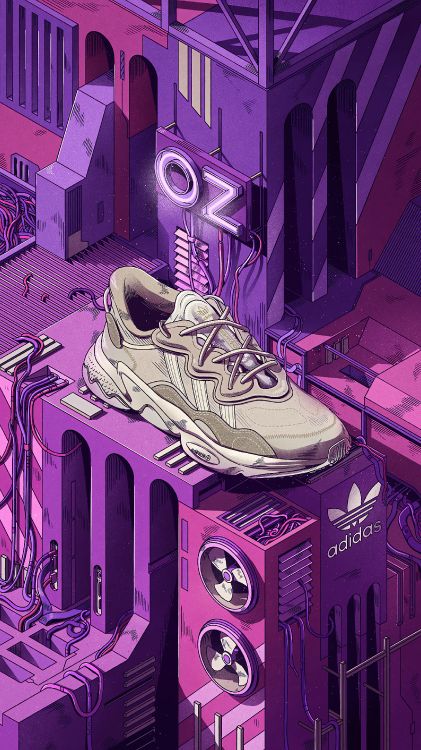 Adidas Ozworld, Adidas, Purpur, Pink, Veilchen. Wallpaper in 2160x3840 Resolution
