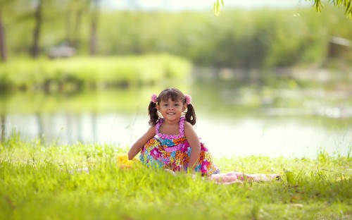 Image child, nature, green, happiness, beauty