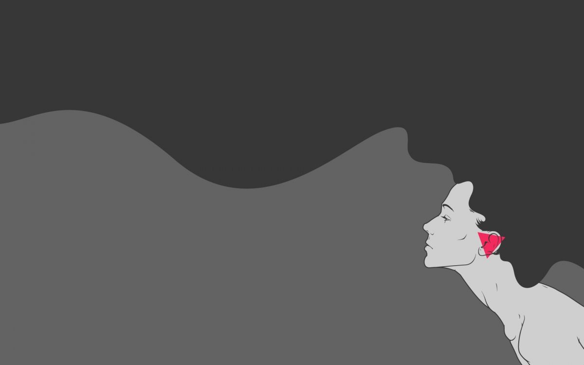 Illustration Abstraite en Noir et Blanc. Wallpaper in 1920x1200 Resolution