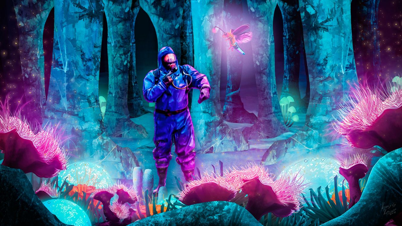 Cueva de Luminiscencia, Luminiscencia, Morado, Luz, Rosa. Wallpaper in 3840x2160 Resolution