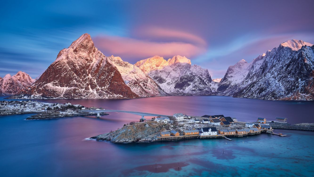 罗弗敦, 性质, 水资源, 光, 自然景观 壁纸 3840x2160 允许