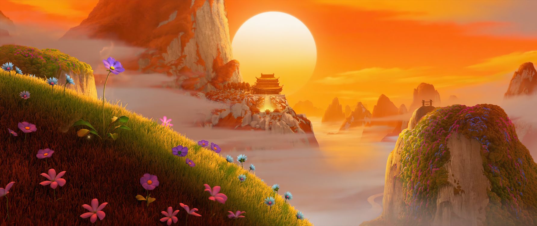 气氛, 生态区, 光, 性质, 自然景观 壁纸 3072x1291 允许