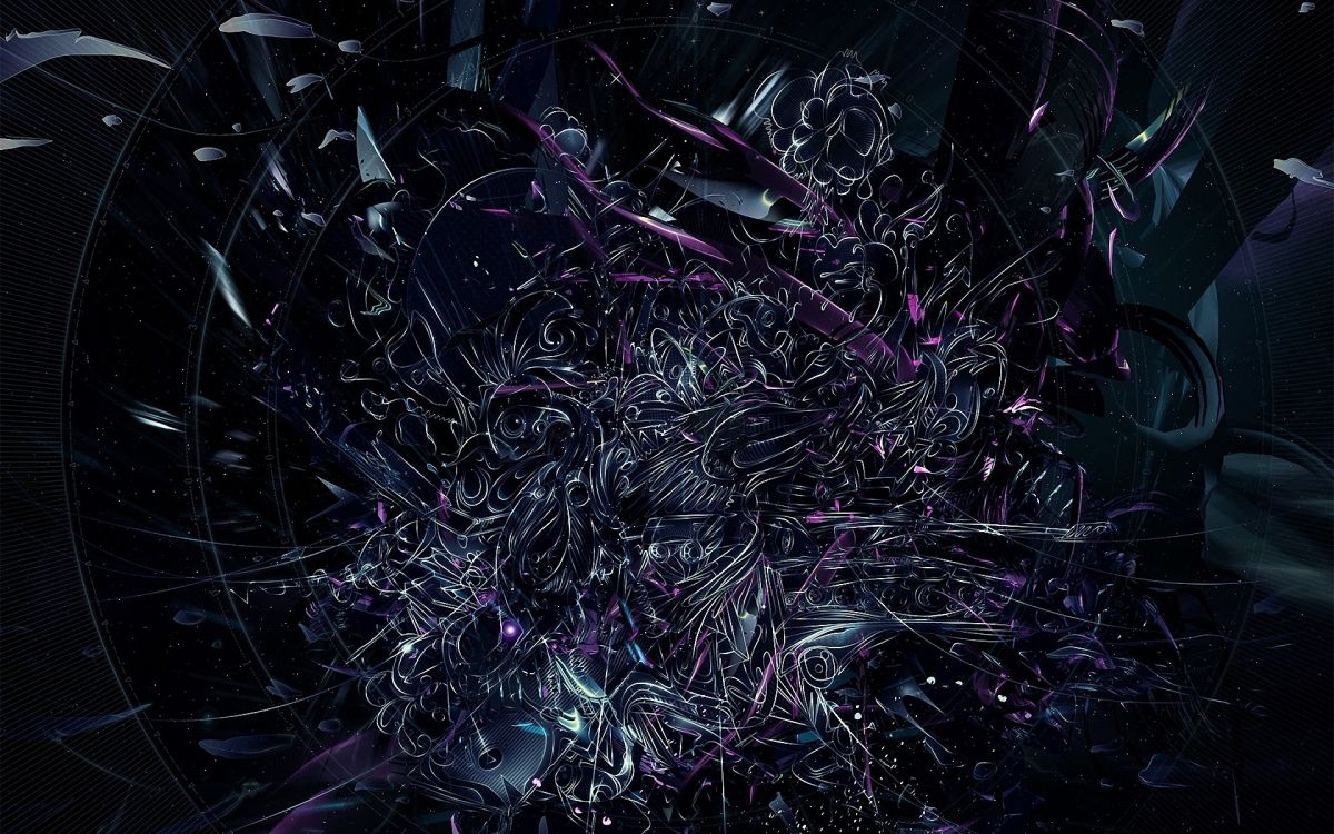 紫色的, 紫罗兰色, 分形技术, 特效, 空间 壁纸 1920x1200 允许
