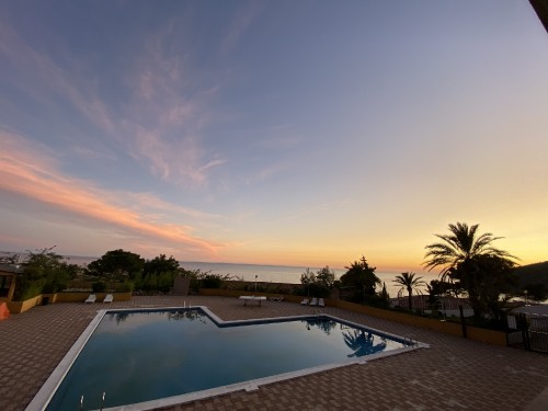 Image Swimming pool, property, resort, real estate, sunset