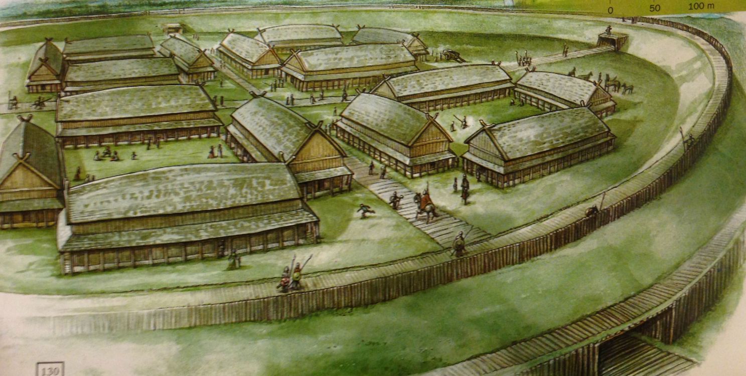 Vista Aérea Del Edificio Verde y Marrón. Wallpaper in 3026x1526 Resolution