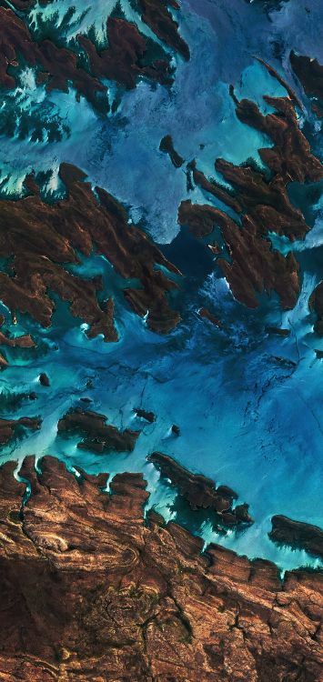 Kunst, Wasser, Gr, Azure, Natürlichen Umgebung. Wallpaper in 1516x3200 Resolution