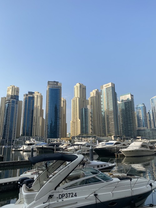 Image dubai, marina, tower block, watercraft, city