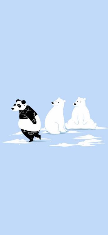 Ours, Panda, la Gentillesse, Neige, Geste. Wallpaper in 1080x2340 Resolution
