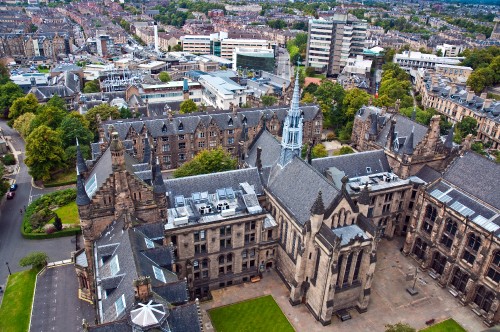 Image aerial view of city buildings during daytime