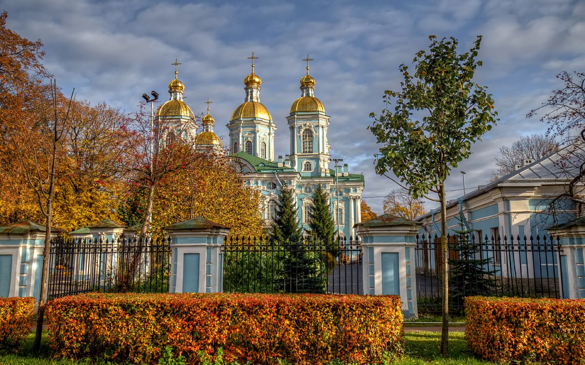 寺庙, 里程碑, 天空, 圣彼得堡, 旅游景点 壁纸 3840x2400 允许