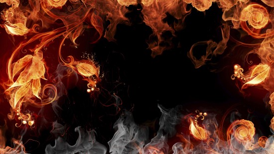 Image orange and white fire digital wallpaper