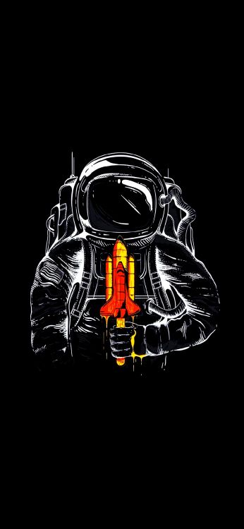 Astronaute, Espace, Espace Extérieur, Tête, L'éclairage Automobile. Wallpaper in 1080x2340 Resolution