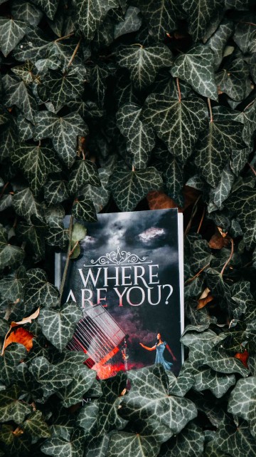 Image black and white happy birthday greeting card on green leaves