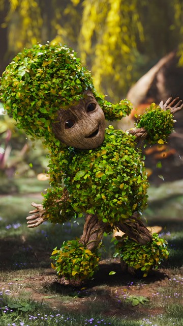 Image groot takes a bath, baby groot, marvel cinematic universe, marvel comics, Marvel Studios