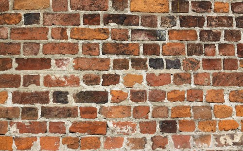 Image brown and white brick wall