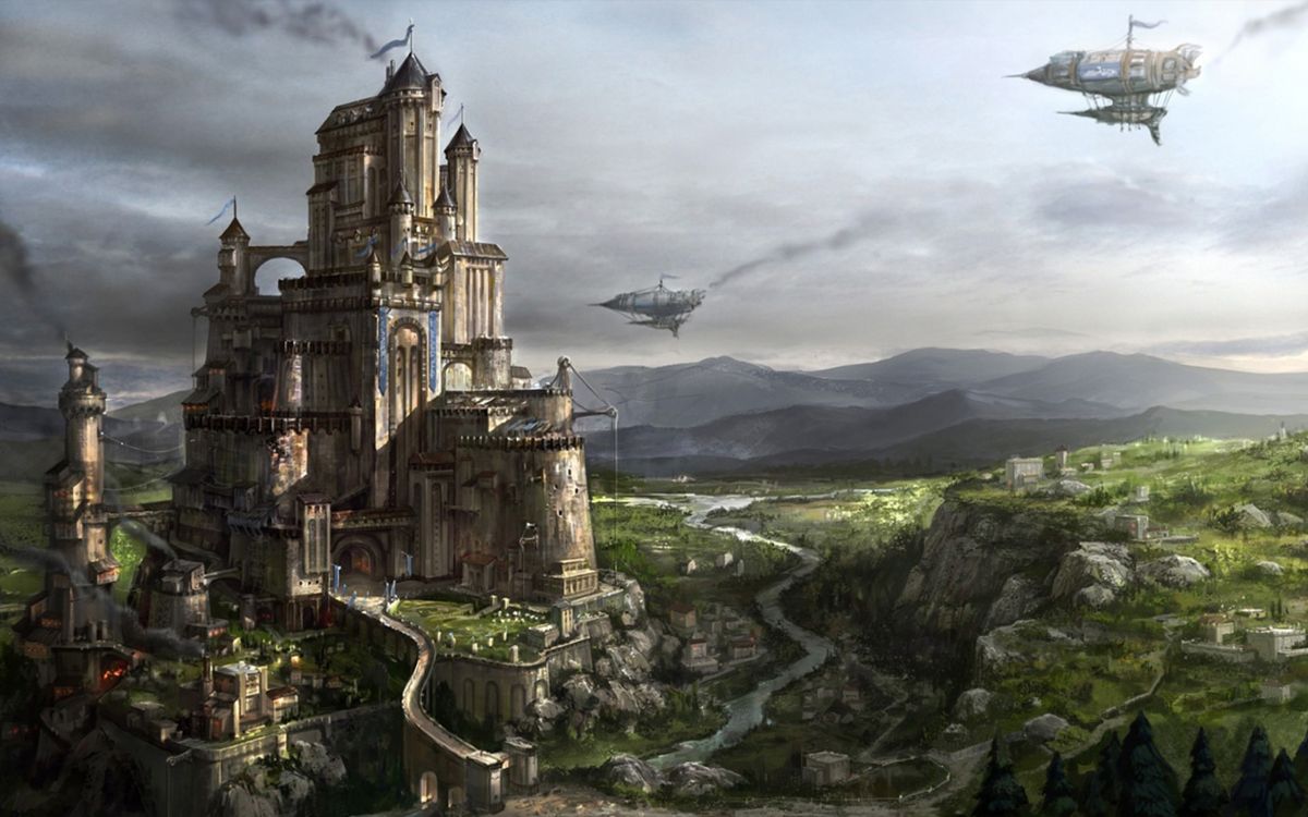 Braunes Betongebäude Auf Dem Gipfel Des Berges Tagsüber. Wallpaper in 2560x1600 Resolution