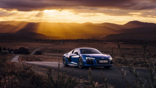 Image blue bmw m 3 on road during sunset