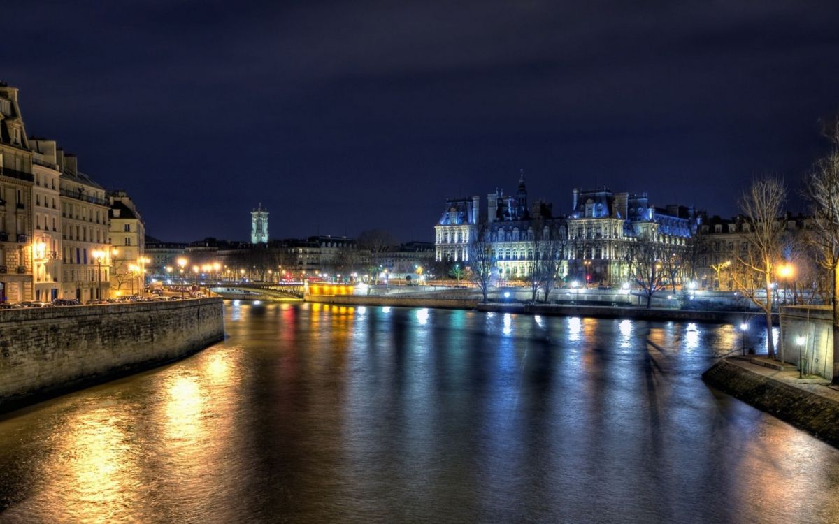 Horizonte de la Ciudad Durante la Noche. Wallpaper in 2560x1600 Resolution
