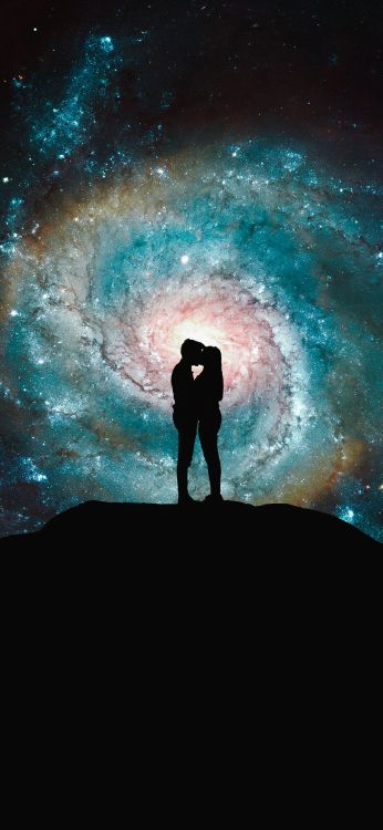 Sinfonía de Amor, Espacio, Objeto Astronómico, Arte, Silueta. Wallpaper in 1080x2340 Resolution