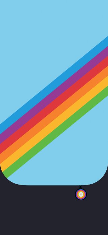 Regenbogen, Farbigkeit, Azure, Rechteck, Piste. Wallpaper in 1284x2778 Resolution