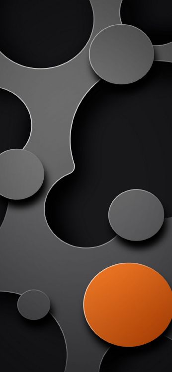 Naranja, Diseño, Patrón, Negro, Circulo. Wallpaper in 1080x2340 Resolution