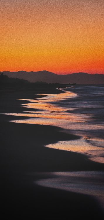 Schwarz-Weiß-Sonnenuntergang, Sonnenuntergang, Wasser, Atmosphäre, Afterglow. Wallpaper in 1421x3000 Resolution