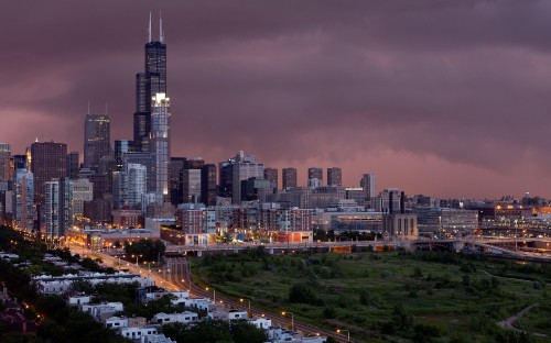 Image city buildings under gray sky during daytime