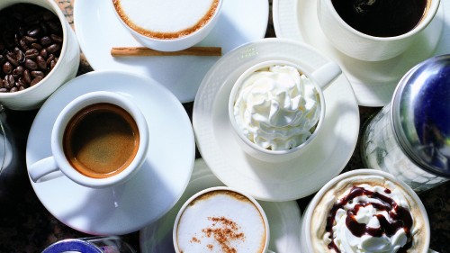 Image white ceramic cup with saucer