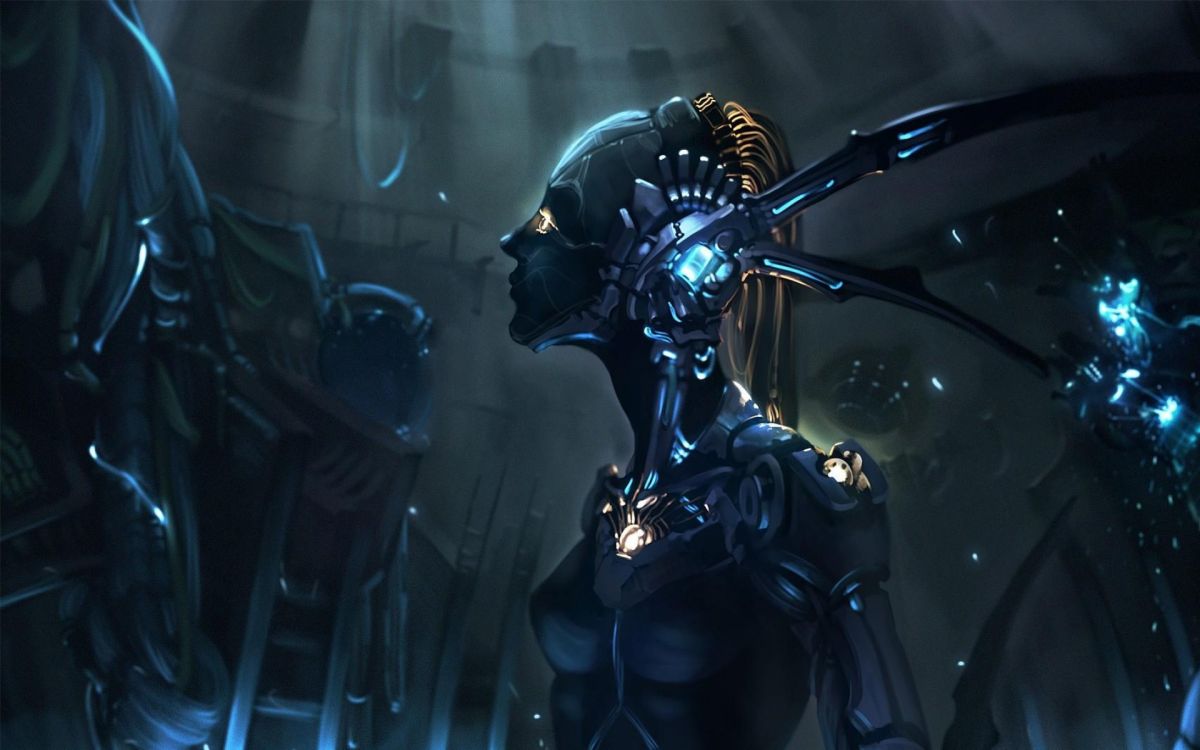 Figura de Acción de Robot Negro y Gris. Wallpaper in 1920x1200 Resolution