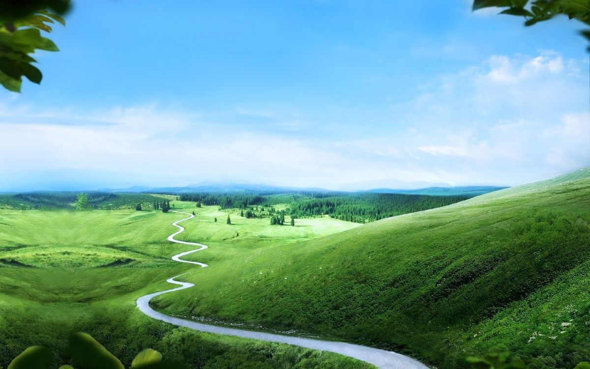 Green Grass Field Under Blue Sky During Daytime. Wallpaper in 3840x2400 Resolution