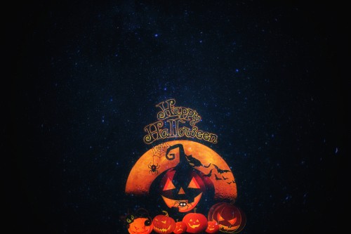 Image night, Pumpkin, illustration, space, darkness