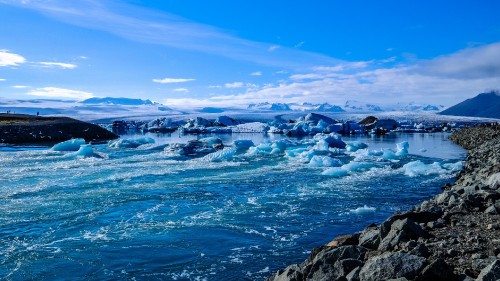 Image ice on body of water during daytime