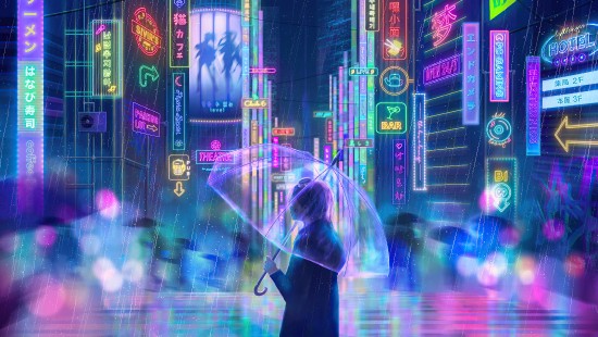 Image Glowing With Neon