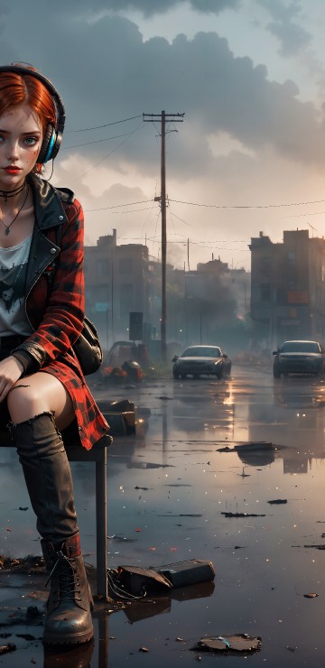 Image abandoned city, digital art, art, animation, Digital compositing